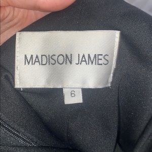 Madison James black velvet Swarovski crystals gown
